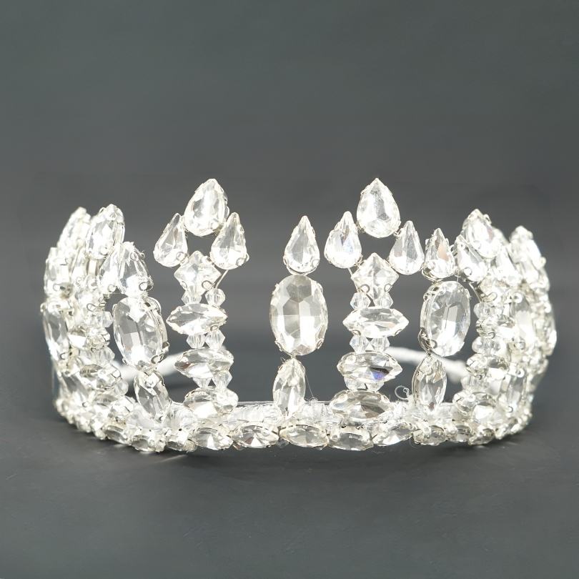 Diadème de mariage Swarovski, Diadème de mariage en cristal argenté, Diadème de mariage en cristal, Diadème en cristal, Couronne de mariée , Mariage pour diadème