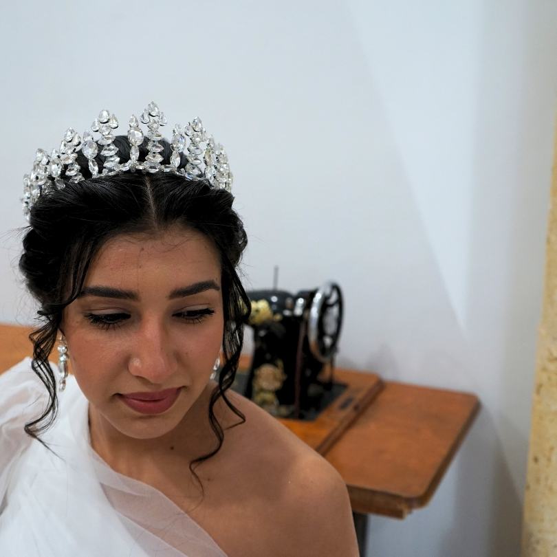 Diadème de mariage Swarovski, Diadème de mariage en cristal argenté, Diadème de mariage en cristal, Diadème en cristal, Couronne de mariée , Mariage pour diadème
