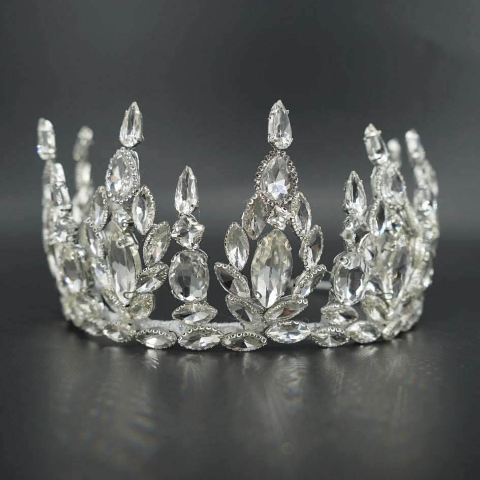Couronne de mariée en perles et cristal – Diadème élégant pour mariage