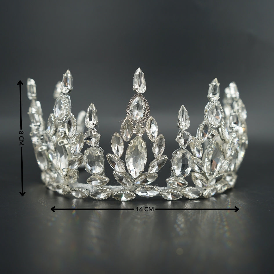Couronne de mariée en perles et cristal – Diadème élégant pour mariage