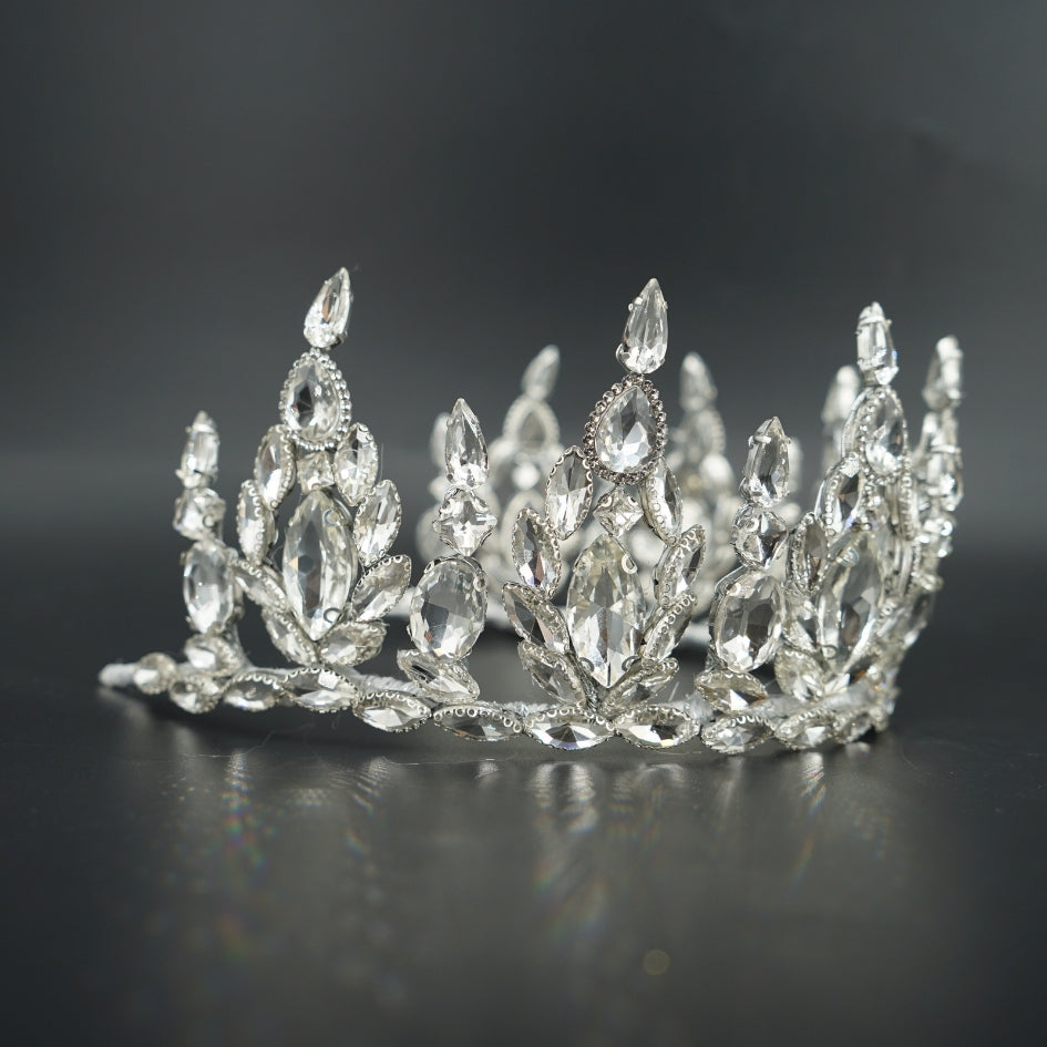 Couronne de mariée en perles et cristal – Diadème élégant pour mariage