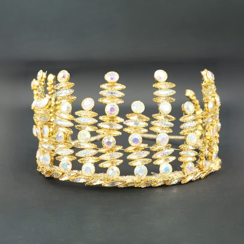 Couronne de mariage couleur dorée, Couronne dorée de mariage à pointes Couronne de rayons de soleil Couronne de cheveux