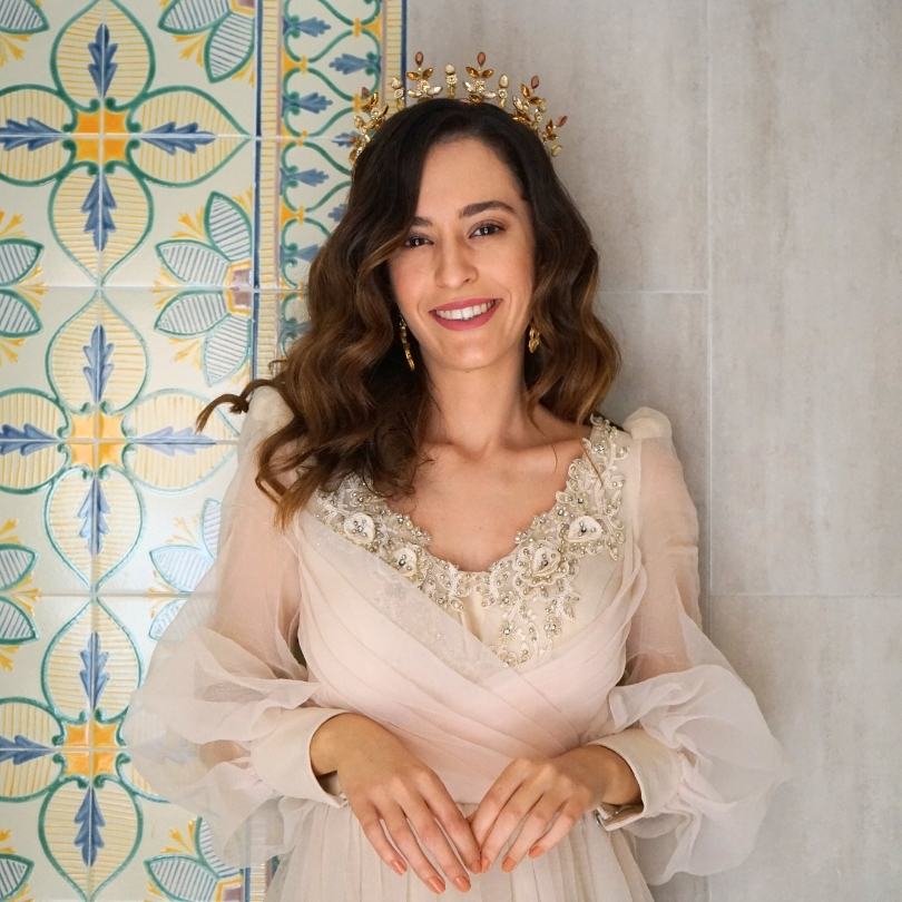 Diadème de mariée diadème en perles d'or avec cristaux et feuilles d'or pour la mariée, morceau de cheveux de mariage, bandeau diadème doré