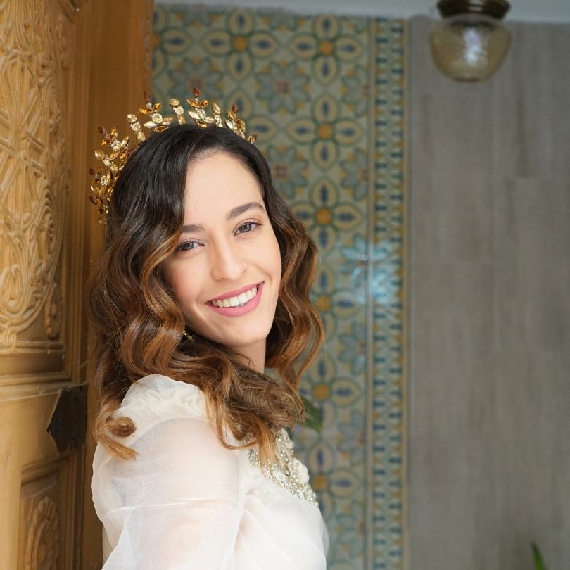 Diadème de mariée diadème en perles d'or avec cristaux et feuilles d'or pour la mariée, morceau de cheveux de mariage, bandeau diadème doré