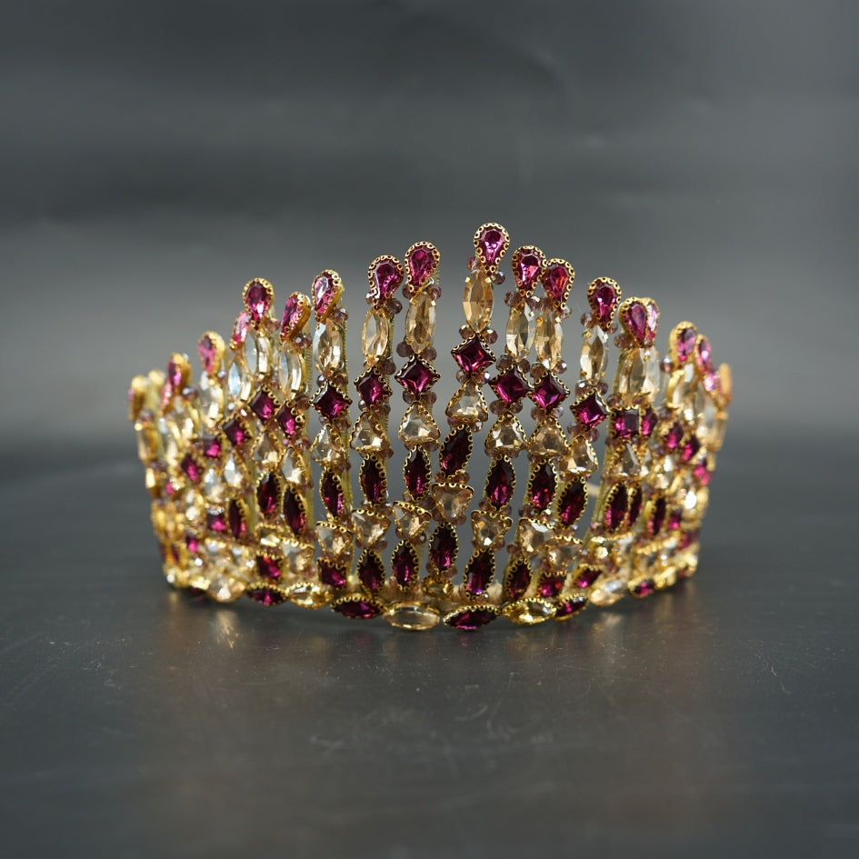 Couronne mariage mauve et dorée - royal scintillant