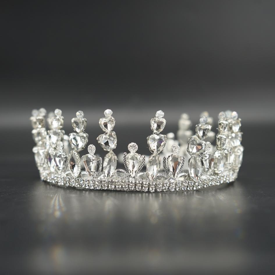 Couronne de mariage modelé cœur couleur blanc