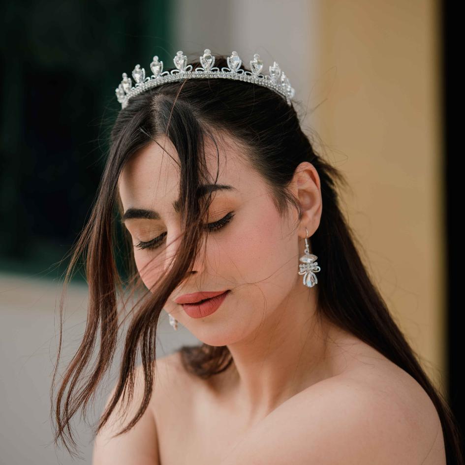 Couronne modelé petit de mariage couleur blanc