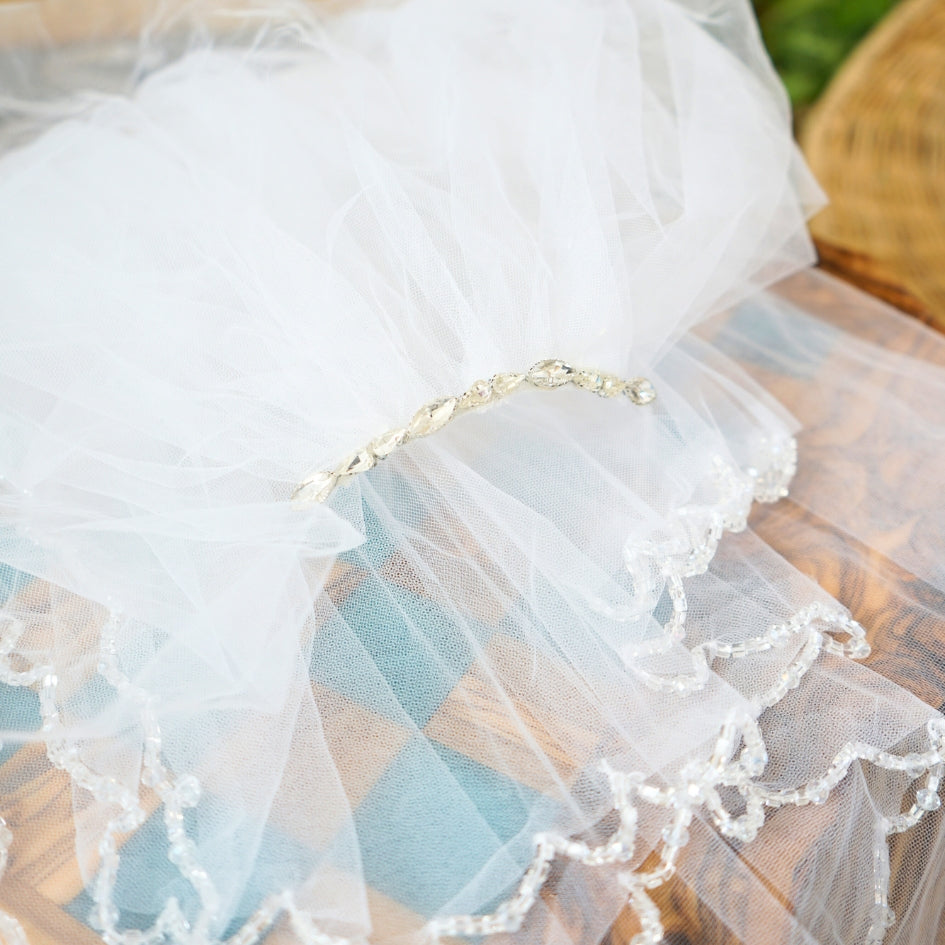 Voile de mariage couleur blanc