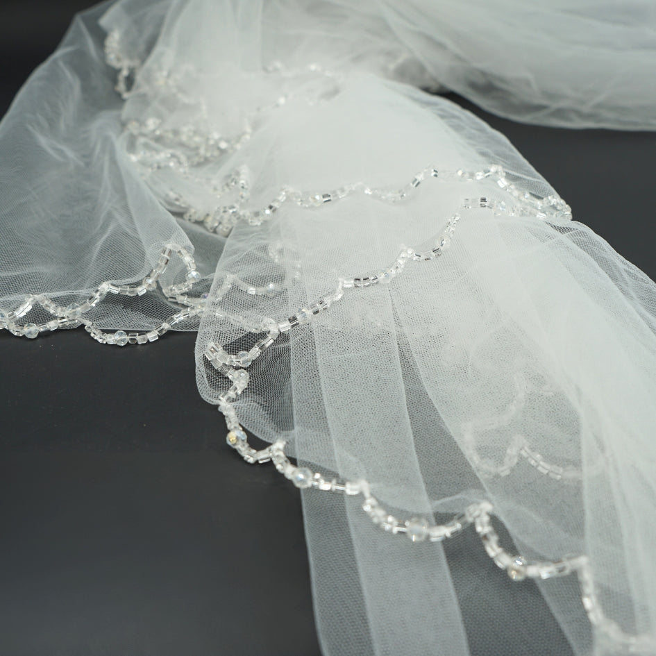 Voile de mariage couleur blanc