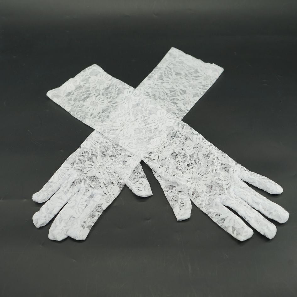 Gants longs dentelle blancs mariage