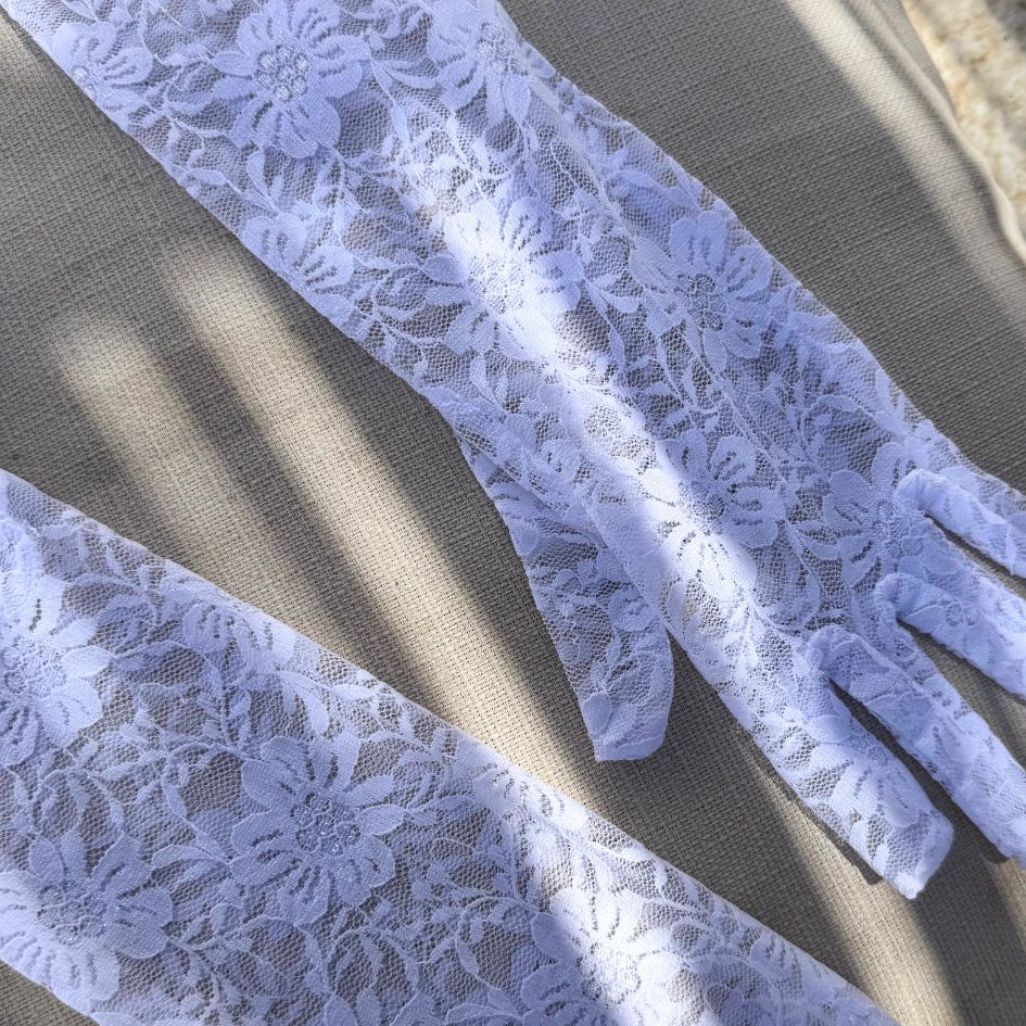 Gants longs dentelle blancs mariage