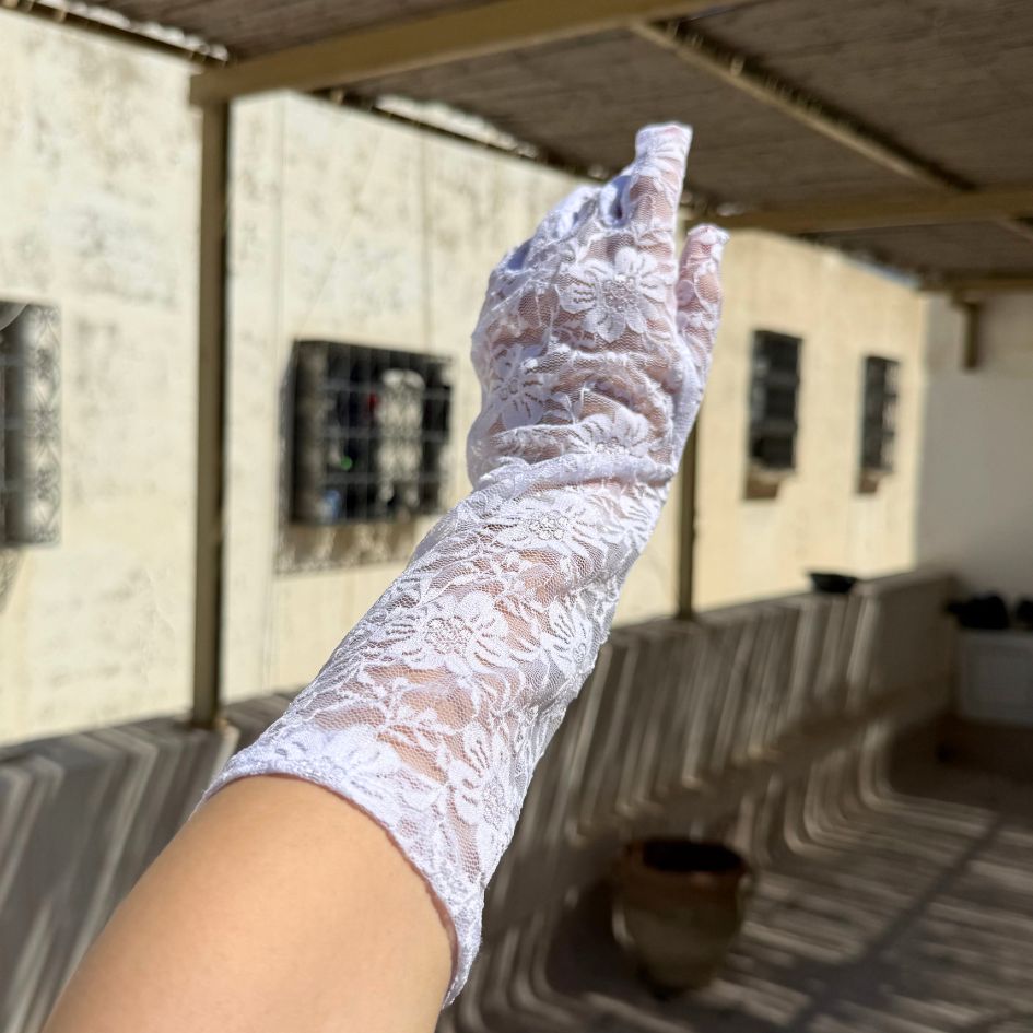 Gants longs dentelle blancs mariage