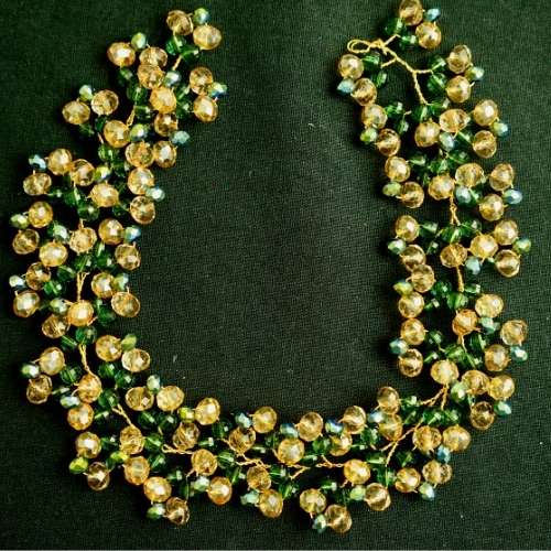 Broche Vintage Neuve En Cabochon Vert Et Doré - Signée JJ, 5,2cm