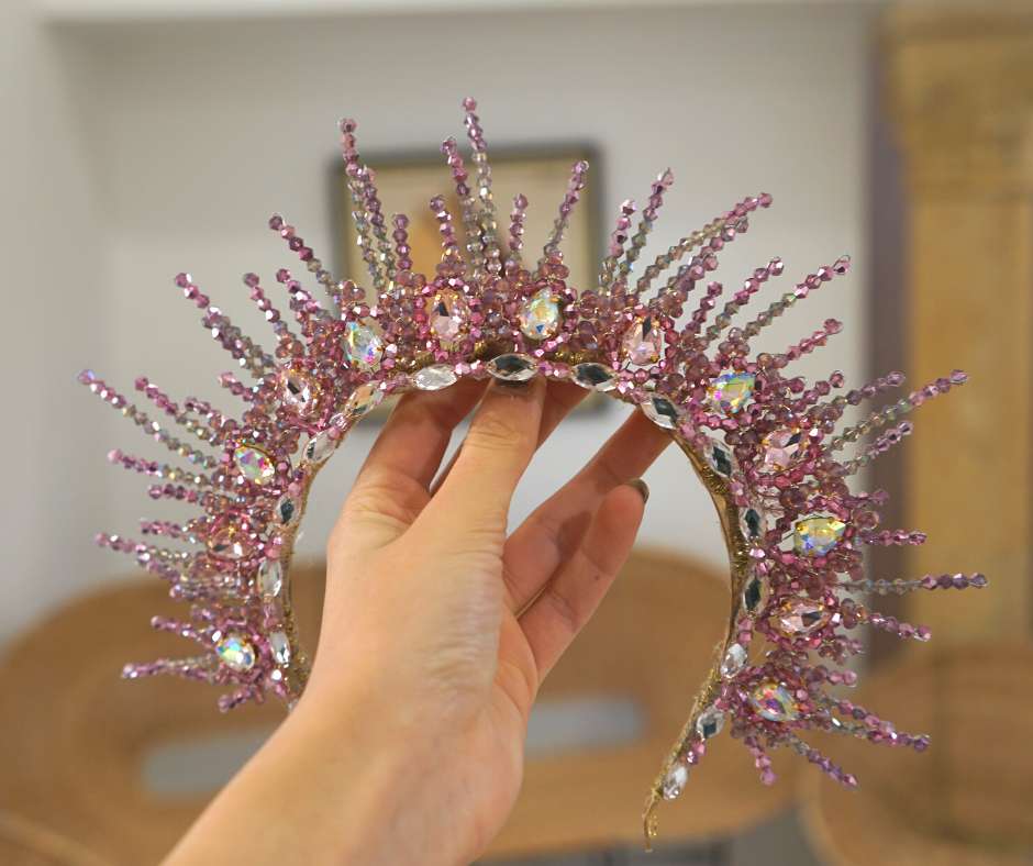 Couronne mariée Violet. modèle Sun