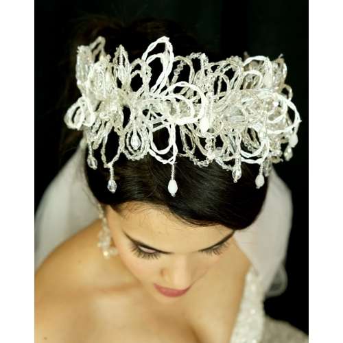 Couronne mariée, fluide modèle floral