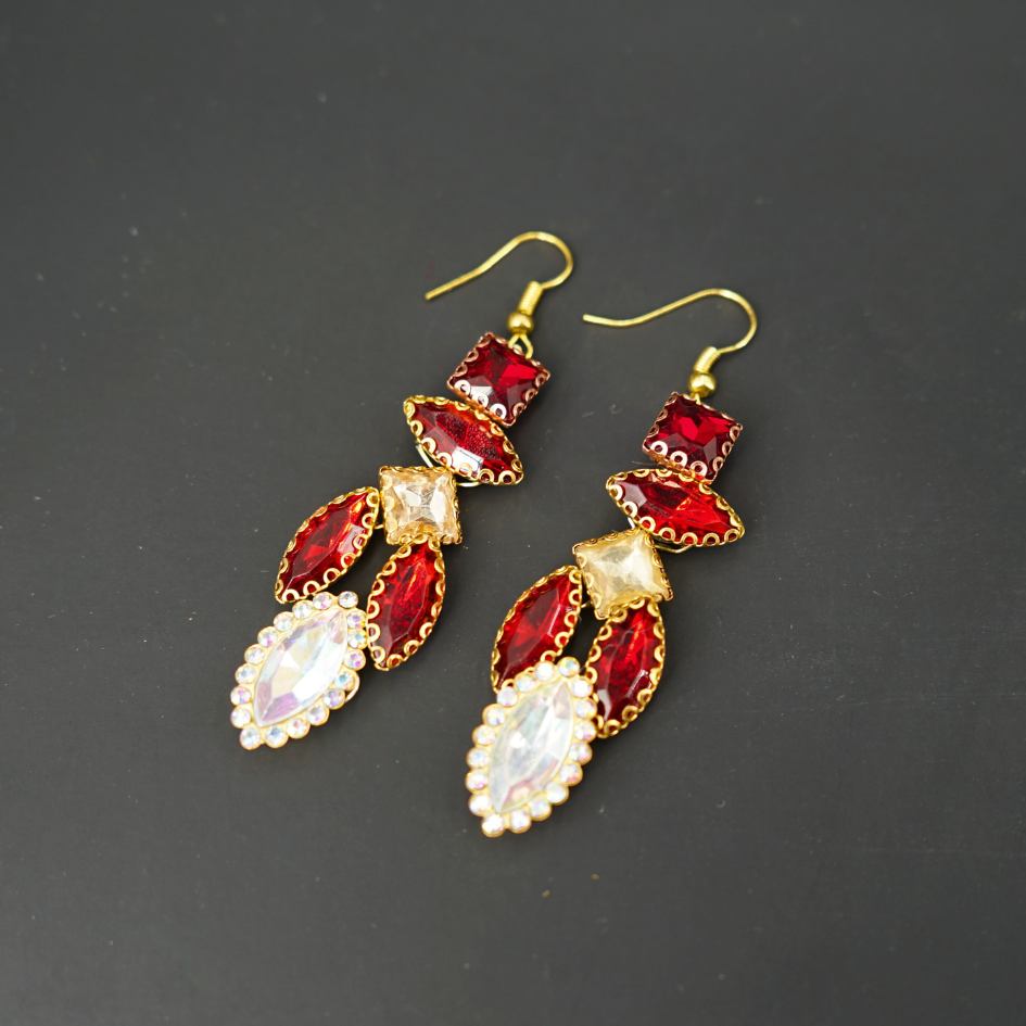 Boucles d'oreilles rouge