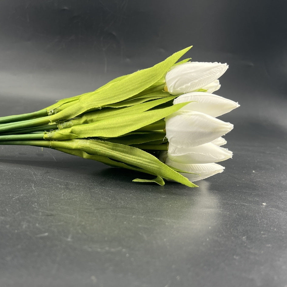 Bouquet fleurs blanches artificielles élégant