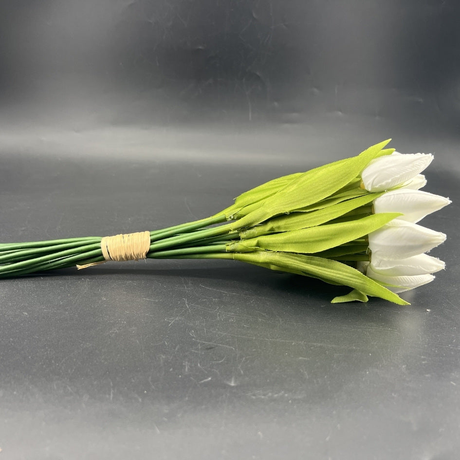 Bouquet fleurs blanches artificielles élégant