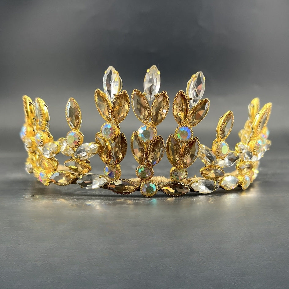 Pack mariage couronne dorée cristaux lumineux