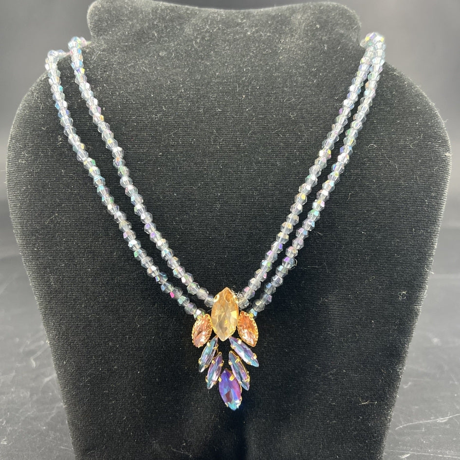 Pack mariage couronne cristaux irisés multicolores