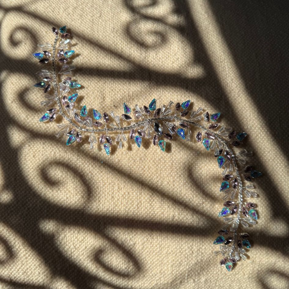 Serre-tête bijoux floral multicolore