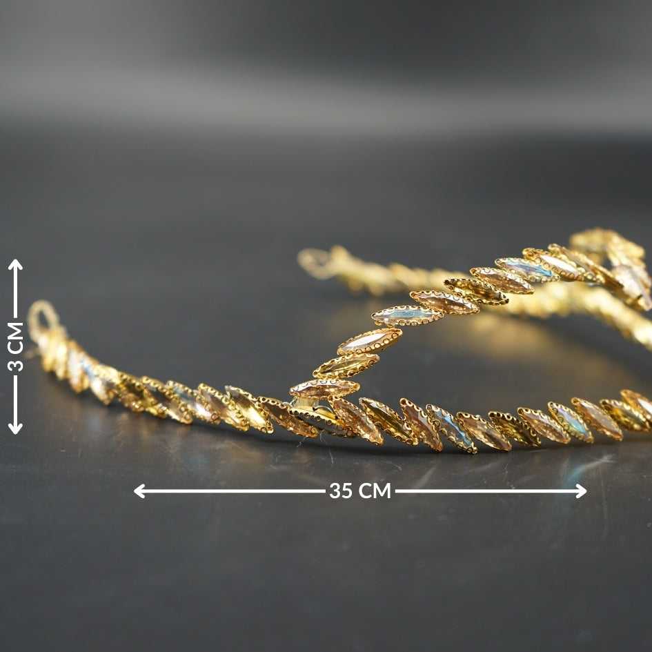 Broche de Mariage Dorée Artisanale