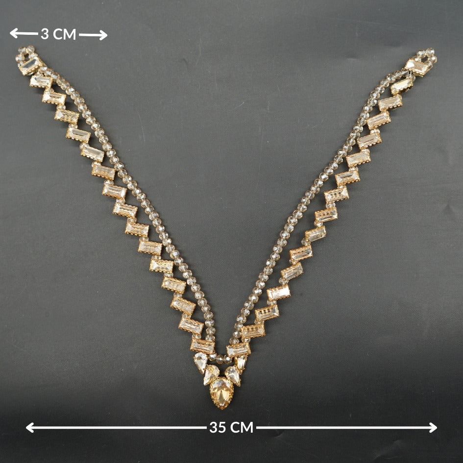 Broche mariage dorée cristaux, accessoire élégant