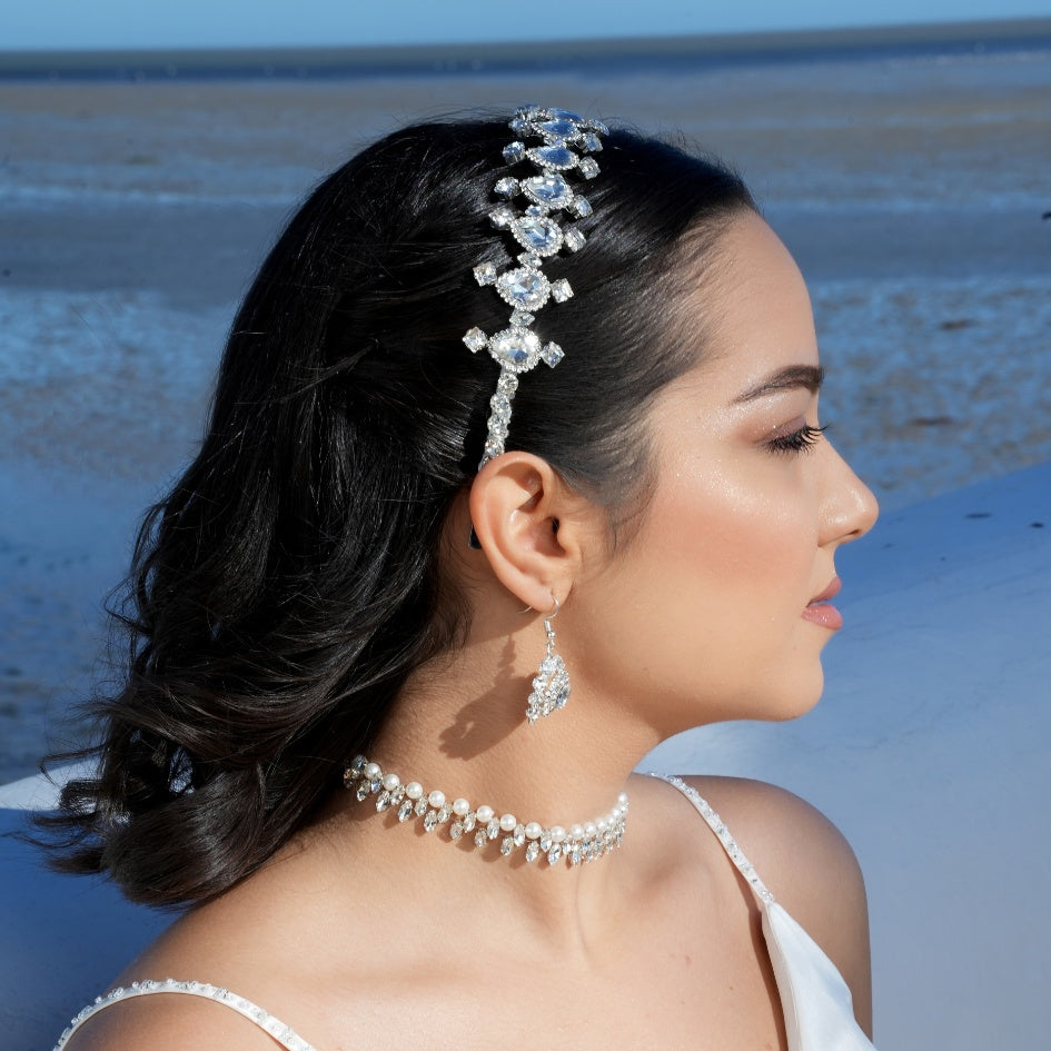 Bandeau de Mariage Élégant à Cristaux Brillants