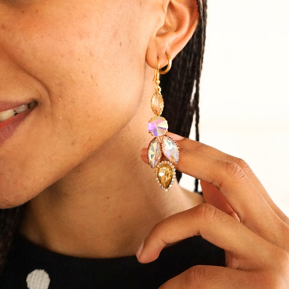 Boucle d'oreille d'orée  de mariage modèle flèche