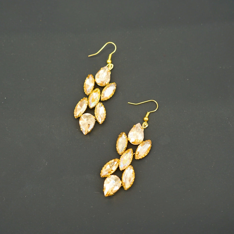 Boucle d'oreille d'orée  de mariage modèle pendentif