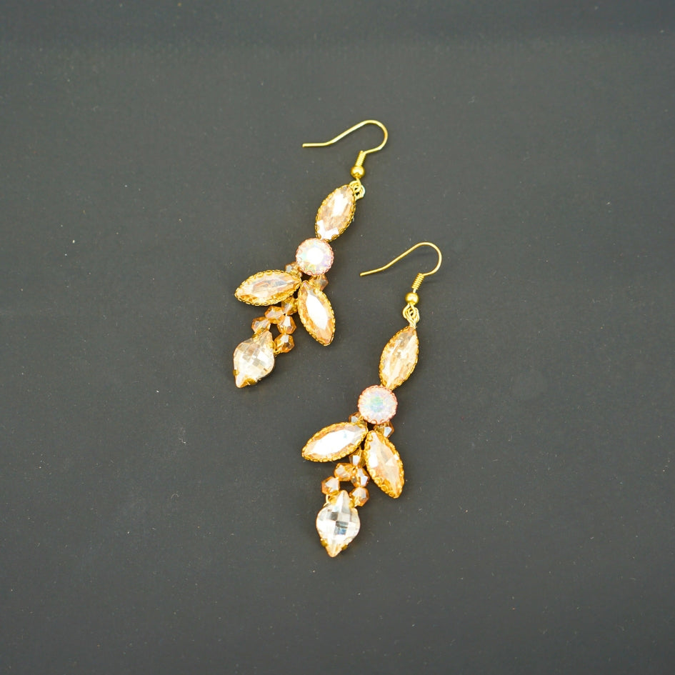 Boucle d'oreille d'orée  de mariage modèle tresse