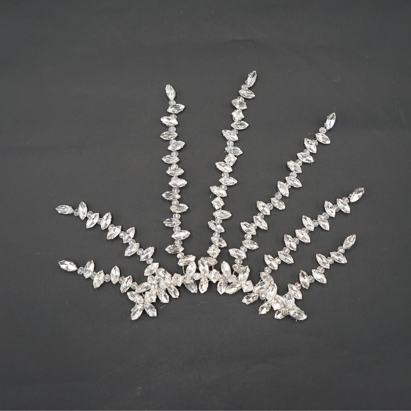 Grand broche de mariée, accessoires de cheveux de mariée avec strass en cristal pour bijoux de mariée, de demoiselle d'honneur ou de demoiselle d'honneur