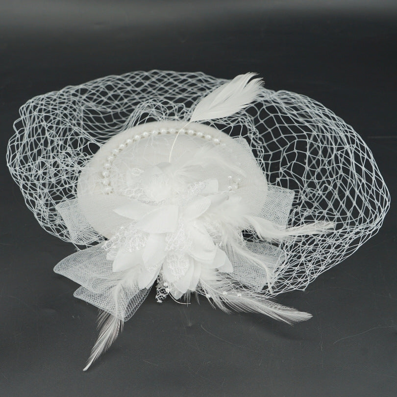 Chapeau de mariage blanc style vintage