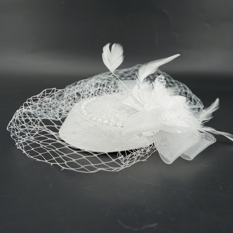 Chapeau de mariage blanc style vintage