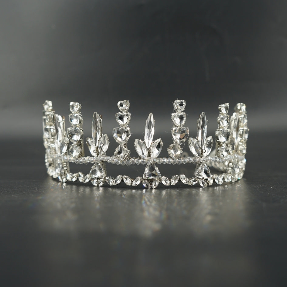 Diadème de Mariée Contemporain en Argent et Cristal