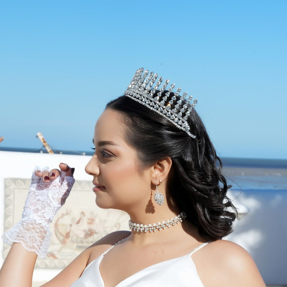 Couronne de mariage style princesse