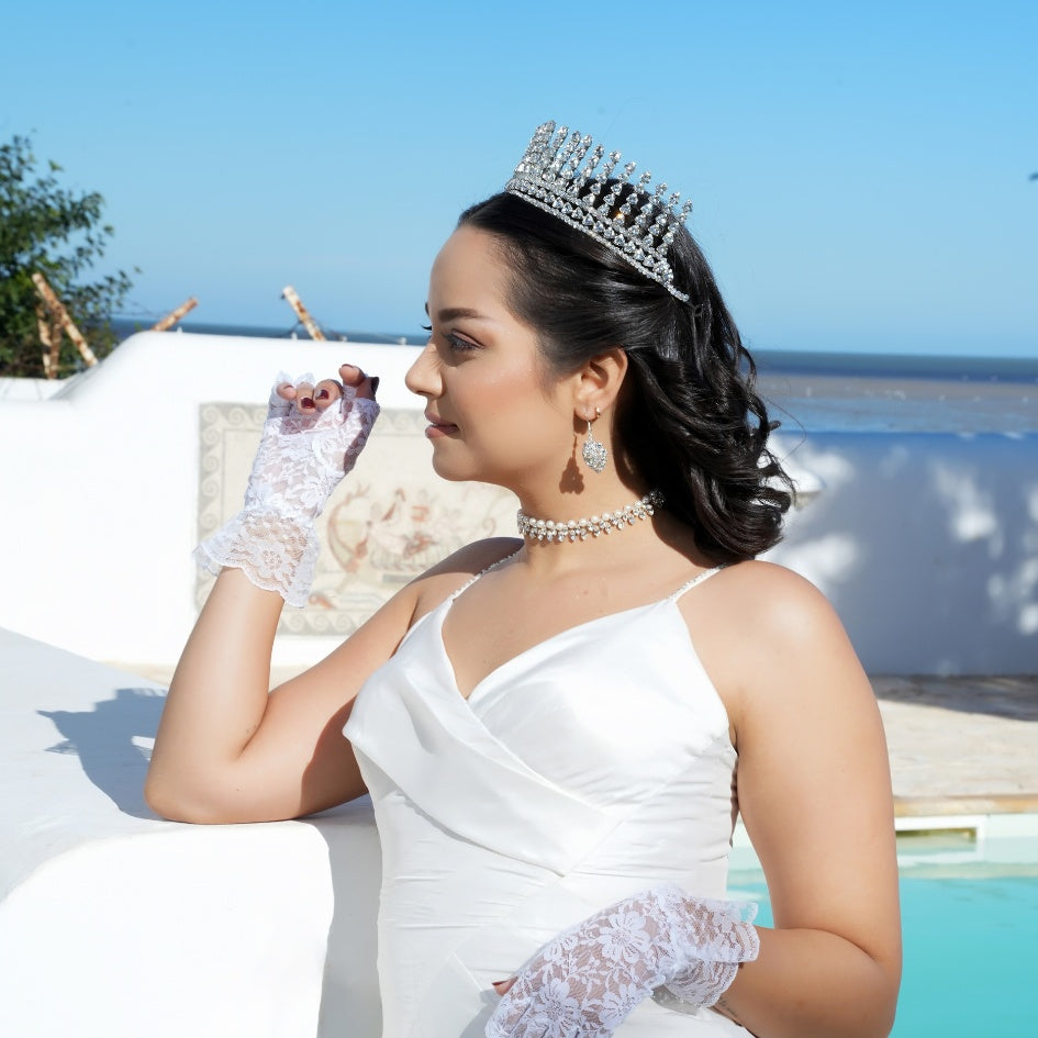 Couronne de mariage style princesse