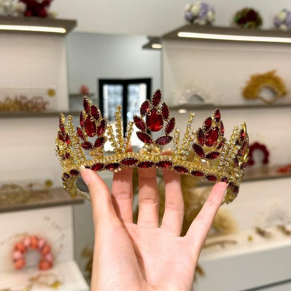 Couronne doré et rouge pour mariage