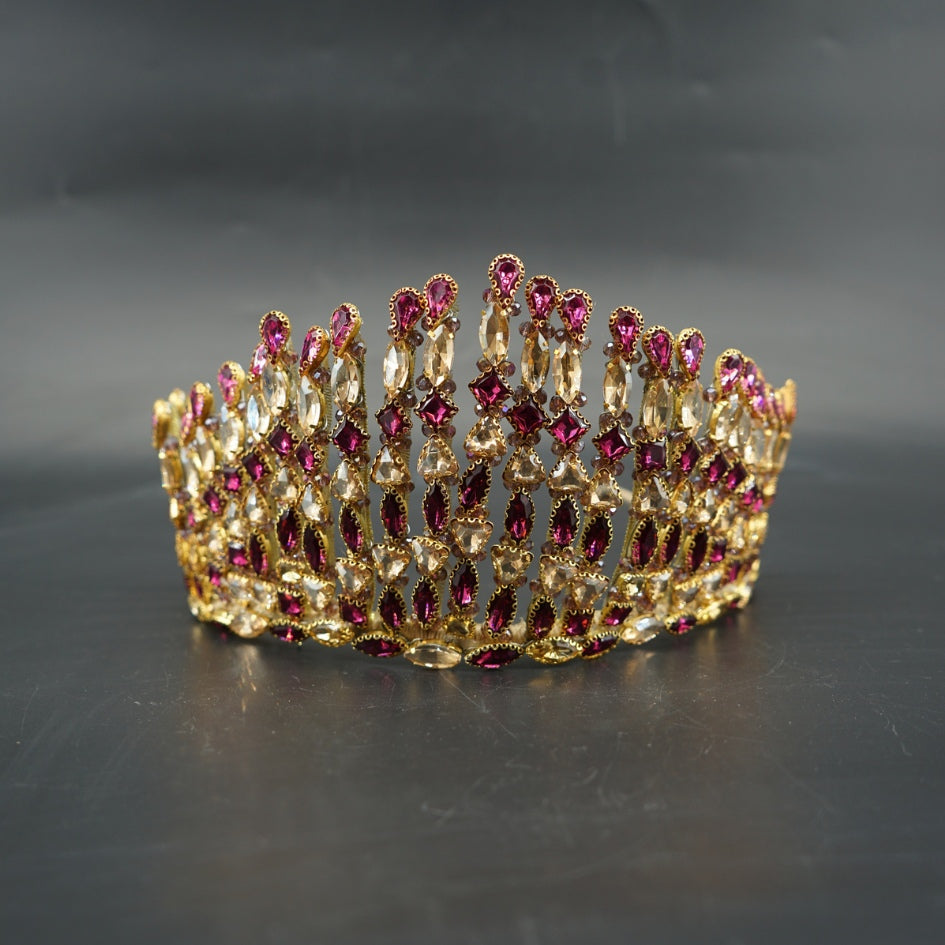 Couronne mariage mauve et dorée - royal scintillant