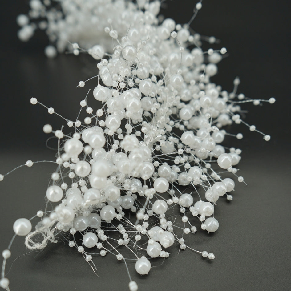 Peigne de cheveux en perles blanches – Accessoire romantique pour coiffure de mariée