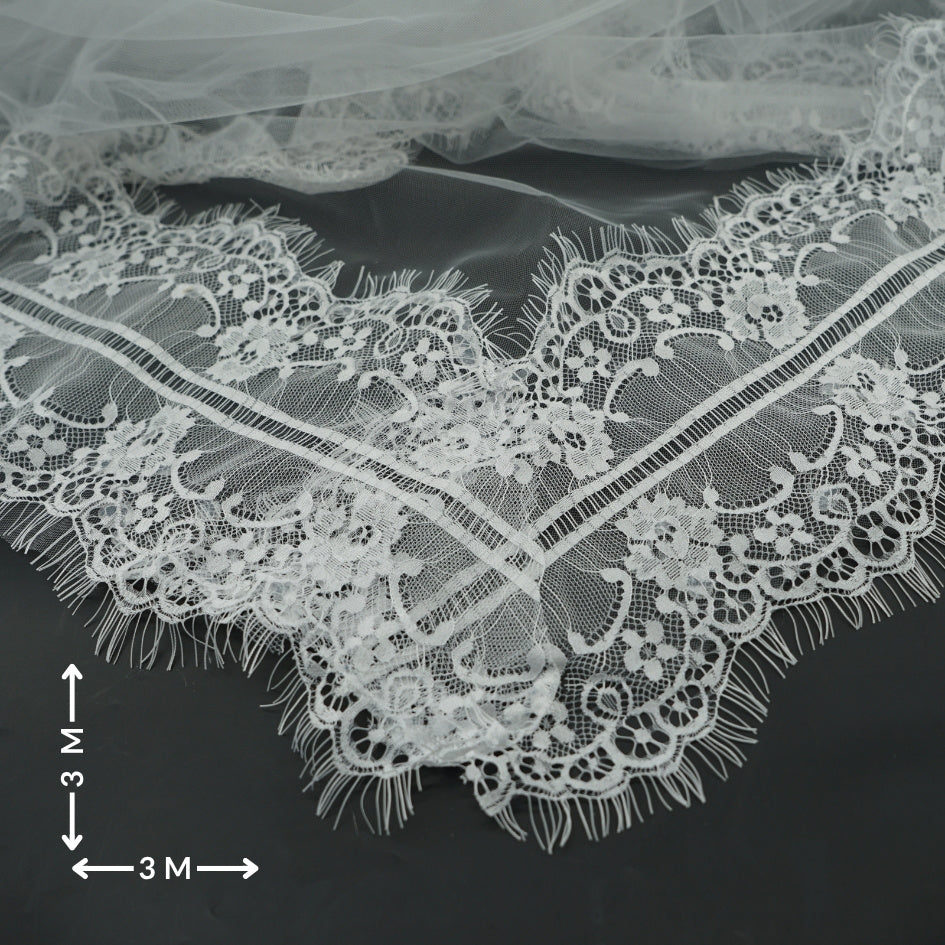 Voile mariée blanc dentelle romantique