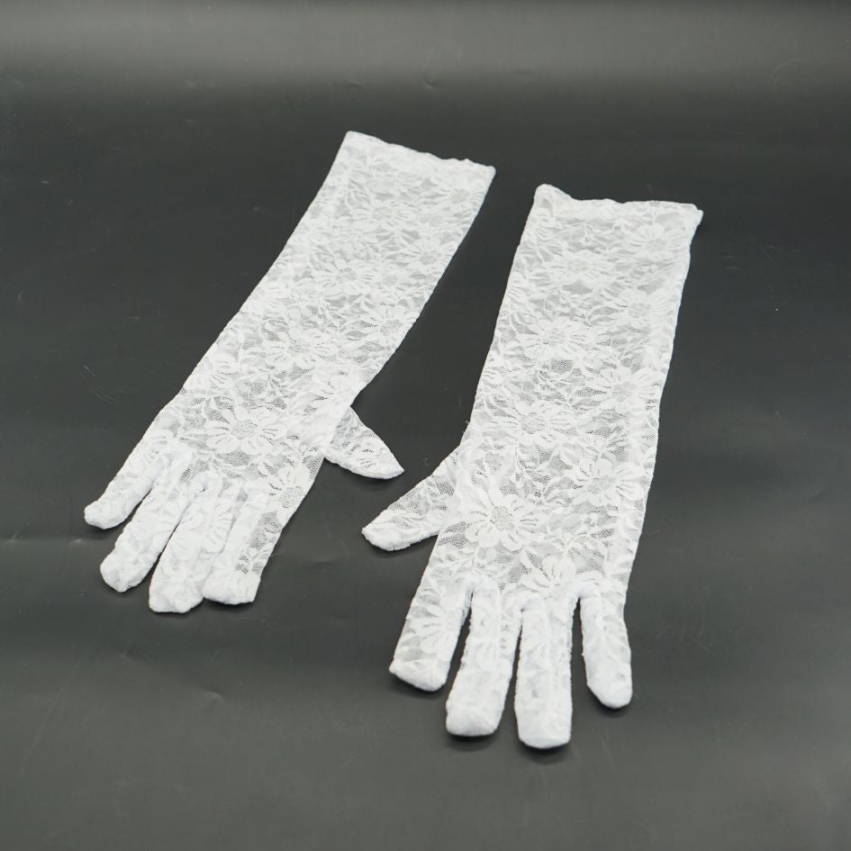 Gants longs dentelle blancs mariage