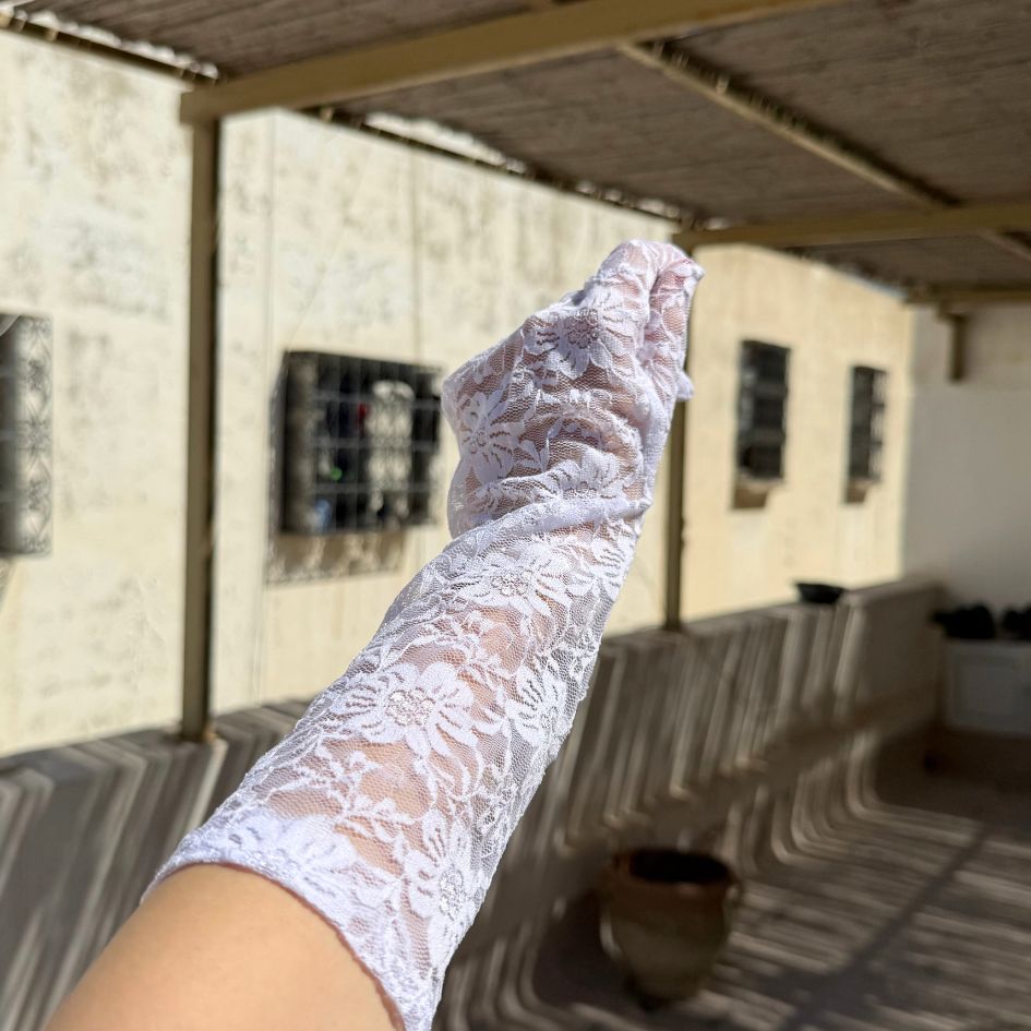 Gants longs dentelle blancs mariage
