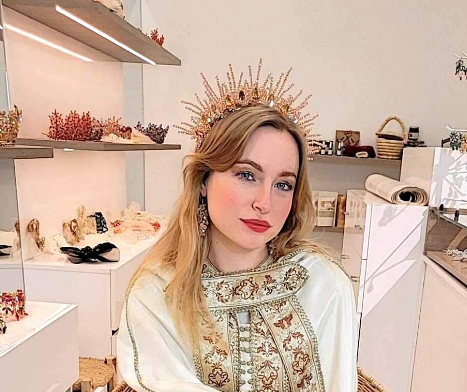 Couronne mariée Rose. modèle Sun