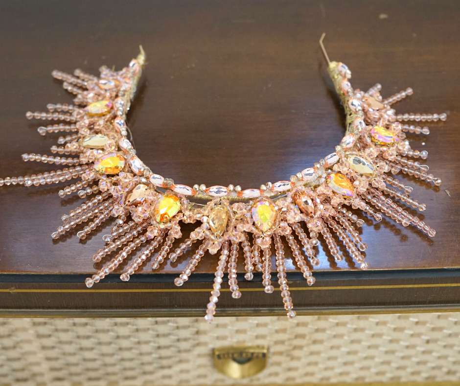 Couronne mariée Rose. modèle Sun