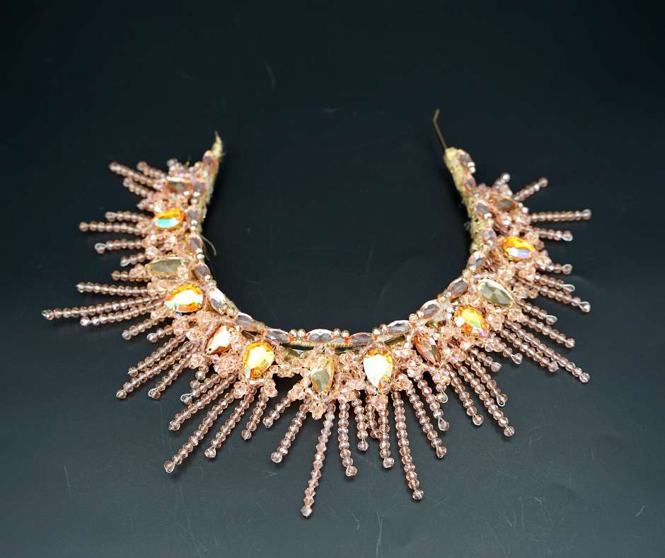 Couronne mariée Rose. modèle Sun