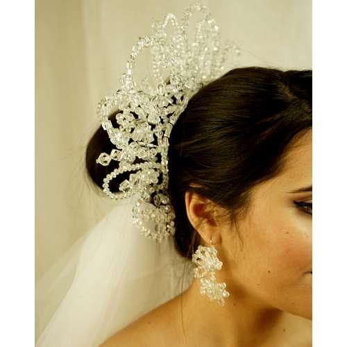 Couronne mariée style éventail
