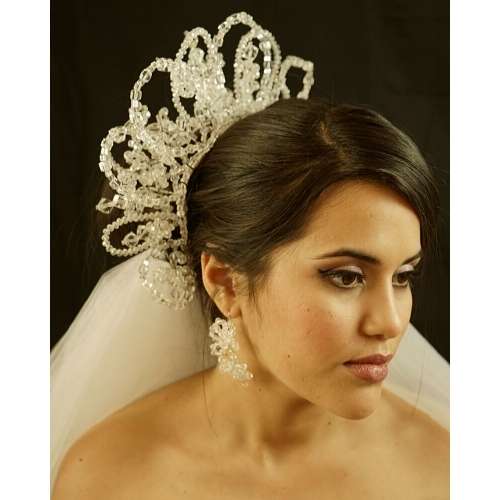Couronne mariée style éventail