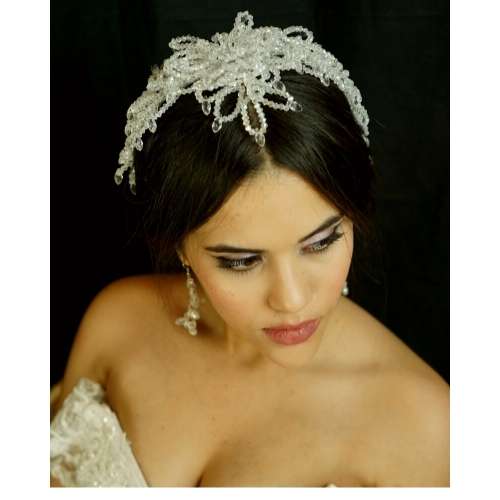 Couronne mariée, modèle floral