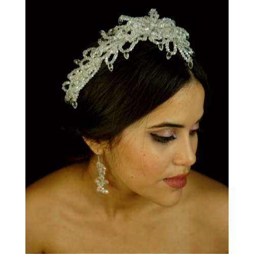 Couronne mariée, modèle floral